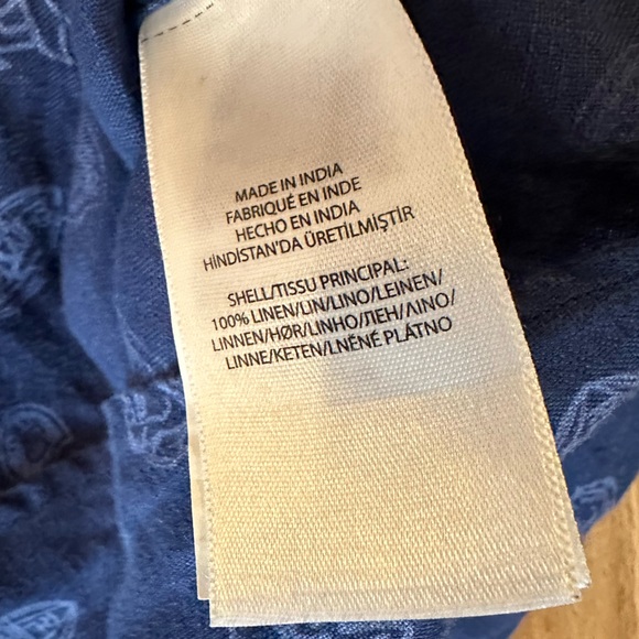 **POLO RALPH LAUREN** varsity linen shirt SIZE MEDIUM - Picture 2 of 6